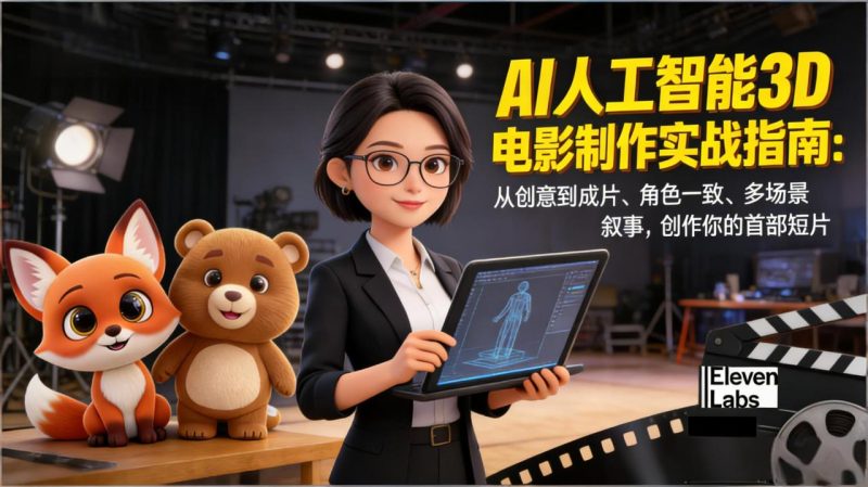 AI人工智能3D电影制作实战指南:从创意到成片,角色一致-技研社