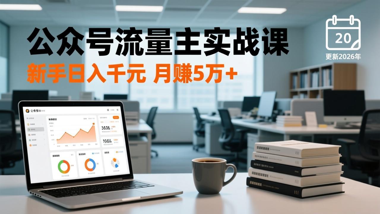 公众号流量主实战课,爆文写作、流量池运营、多平台分发,新手日入千元月赚5万+更新2026年 公众号流量主实战课,爆文写作、流量池运营、多平台分发,新手日入千元月赚5万+更新2026年