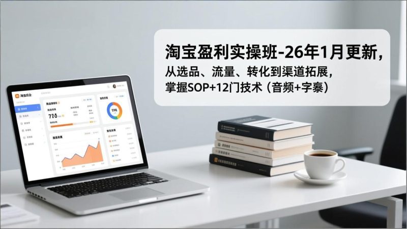 淘宝盈利实操班:26年1月更新,从选品-技研社