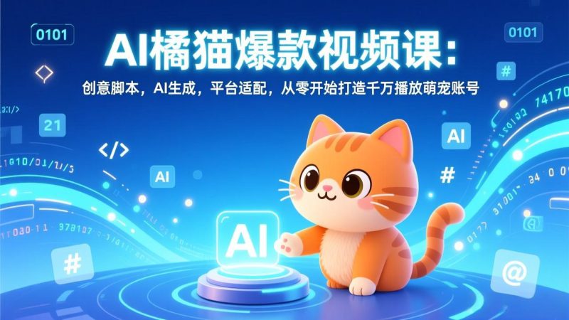 AI橘猫爆款视频课-技研社