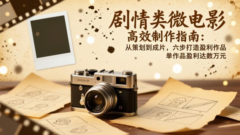 剧情类微电影高效制作指南:从策划到成片,六步打造盈利作品,单作品盈利达数万元 - 技研社-技研社
