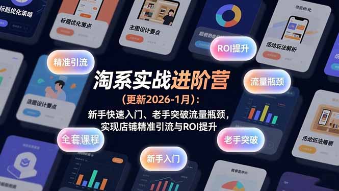 淘系实战进阶营:新手快速入门,老手突破流量瓶颈-技研社