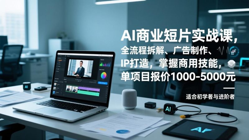 AI商业短片实战课：全流程拆解，广告制作-技研社