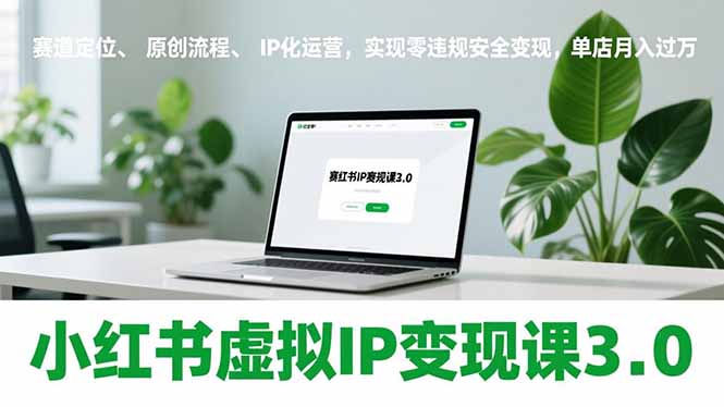 小红书虚拟IP变现课3.0，赛道定位、原创流程、IP化运营，实现零违规安全变现，单店月入过万 - 技研社-技研社