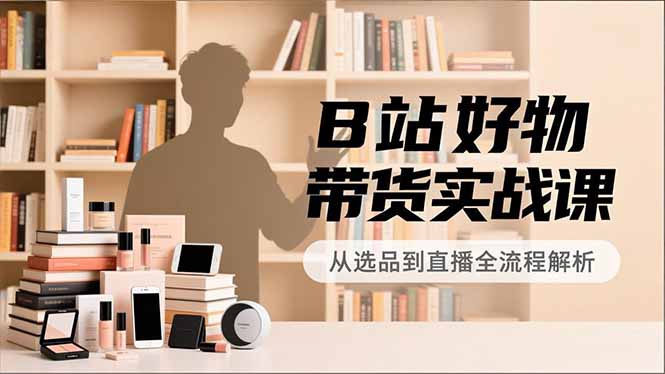 B站好物带货实战课，账号定位、选品拍摄、运营变现，全流程教学，实现UP主月入过万 - 技研社-技研社