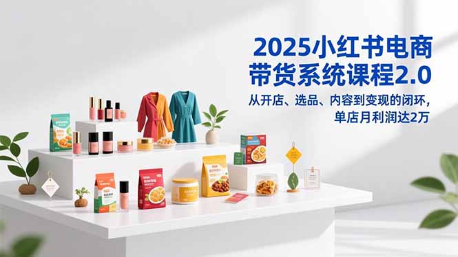 2025小红书电商带货系统课程2.0-技研社