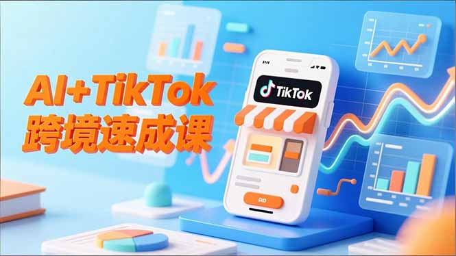 AI+TikTok跨境速成课,智能翻译、店铺定位、流程拆解,7天高效上线运营 AI+TikTok跨境速成课,智能翻译、店铺定位、流程拆解,7天高效上线运营