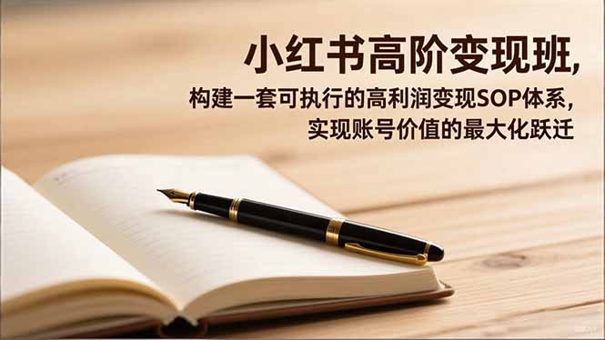 想搞小红书高阶变现班?这份副业实操资料把路铺好了-技研社