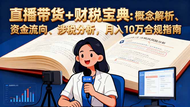 直播带货+财税宝典：概念解析、资金流向、涉税分析，月入10万合规指南 - 技研社-技研社
