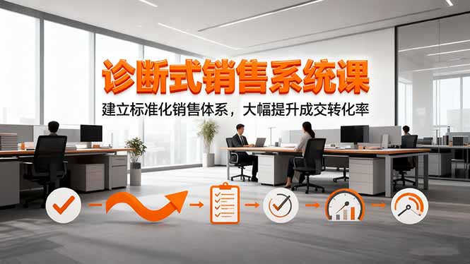 诊断式销售系统课，建立标准化销售体系，大幅提升成交转化率 - 技研社-技研社
