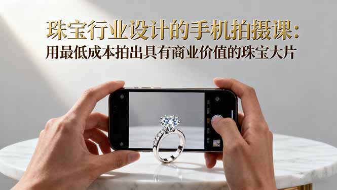 珠宝行业设计的手机拍摄课:用最低成本拍出具有商业价值的珠宝大片! 珠宝行业设计的手机拍摄课:用最低成本拍出具有商业价值的珠宝大片!