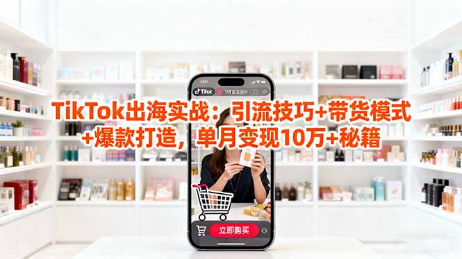 「TikTok出海实战」引流技巧+带货模式+爆款打造,单月变现10万+秘籍 「TikTok出海实战」引流技巧+带货模式+爆款打造,单月变现10万+秘籍