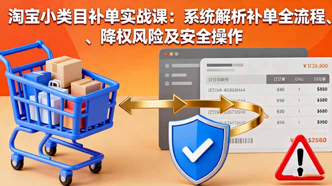 淘宝小类目补单实战课-技研社