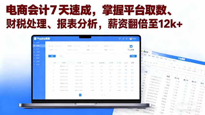 电商会计7天速成:掌握平台取数,财税处理-技研社