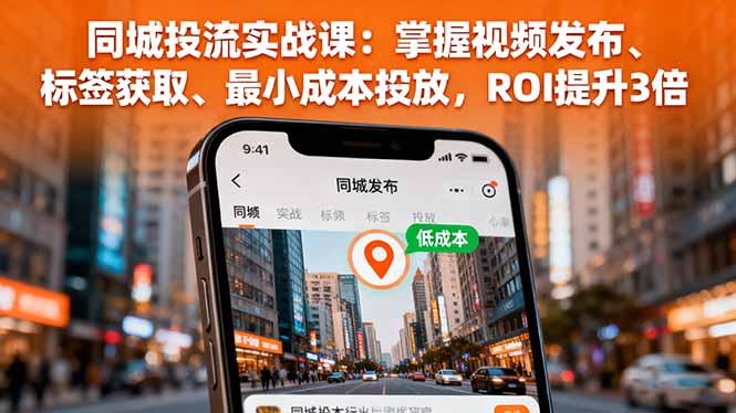 同城投流实战课:掌握视频发布、标签获取、最小成本投放,ROI提升3倍 同城投流实战课:掌握视频发布、标签获取、最小成本投放,ROI提升3倍