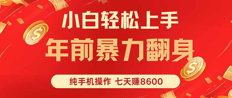 七天狂赚8600，小白纯手机操作，日入1000+ - 技研社-技研社