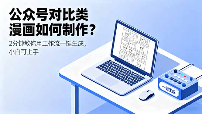 公众号对比类漫画如何制作?2分钟教你用工作流一键生成,小白可上手 公众号对比类漫画如何制作?2分钟教你用工作流一键生成,小白可上手