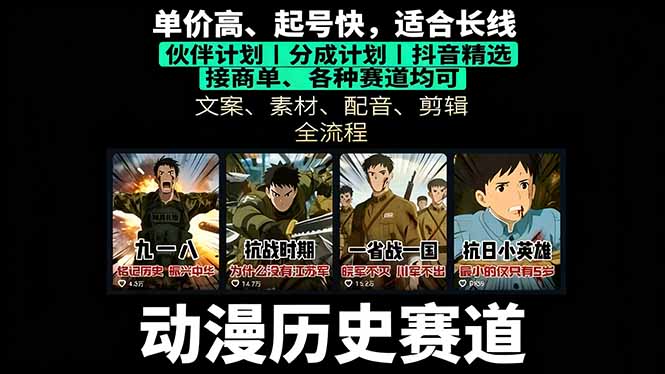 历史动漫赛道撸分成-技研社