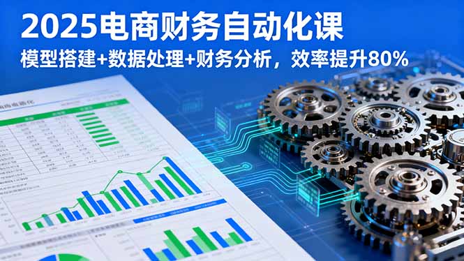 2025电商财务自动化课,模型搭建+数据处理+财务分析,效率提升80% 2025电商财务自动化课,模型搭建+数据处理+财务分析,效率提升80%
