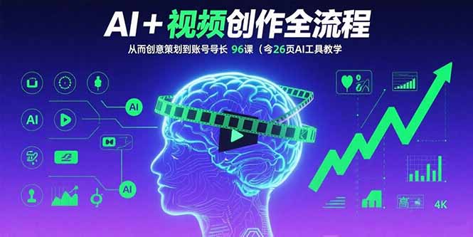 AI+短视频创作全流程:从创意策划到账号增长,96节课-技研社