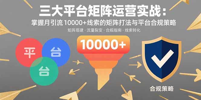 三大平台矩阵运营实战-技研社