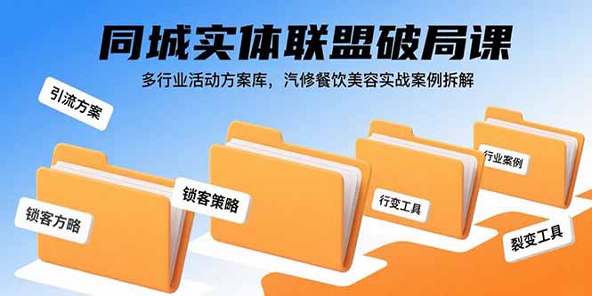 同城实体联盟破局课-技研社