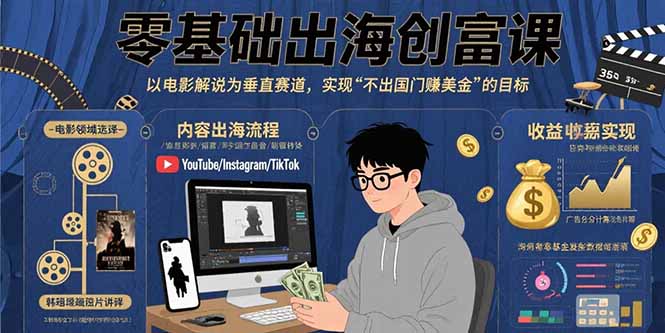 想搞零基础出海创富课?这份剪辑实战资料把路铺好了-技研社