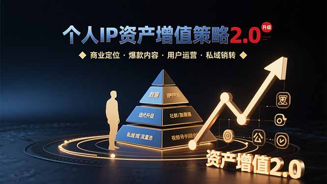 个人IP资产增值策略2.0 拆解商业定位/爆款内容/用户运营/私域销转四大模块 - 技研社-技研社