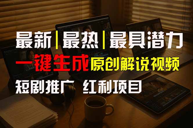 短剧推广新思路,AI一键生成原创解说视频,10分钟产出100条,30天赚了5.5w 短剧推广新思路,AI一键生成原创解说视频,10分钟产出100条,30天赚了5.5w