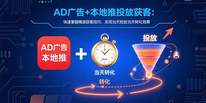 AD广告+本地推投放获客:快速掌握精准获客技巧,实现当天投放当天转化效果 AD广告+本地推投放获客:快速掌握精准获客技巧,实现当天投放当天转化效果