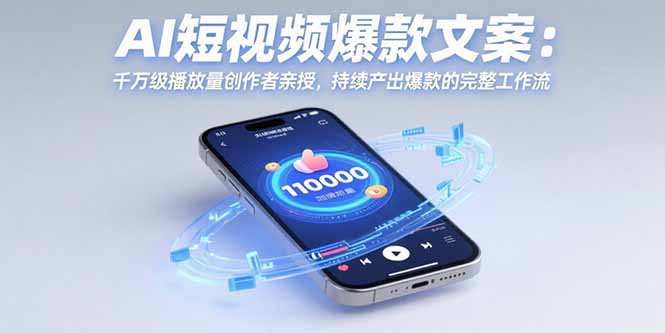 AI短视频爆款文案:千万级播放量创作者亲授,持续产出爆款的完整工作流 AI短视频爆款文案:千万级播放量创作者亲授,持续产出爆款的完整工作流