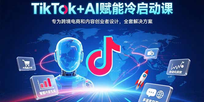 TikTok+AI赋能冷启动课:专为跨境电商和内容创业者设计,全套解决方案 TikTok+AI赋能冷启动课:专为跨境电商和内容创业者设计,全套解决方案