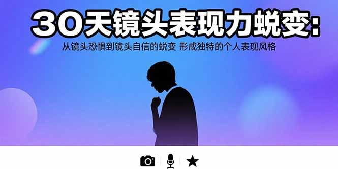 30天镜头表现力蜕变:从镜头恐惧到镜头自信的蜕变 形成独特的个人表现风格 30天镜头表现力蜕变:从镜头恐惧到镜头自信的蜕变 形成独特的个人表现风格