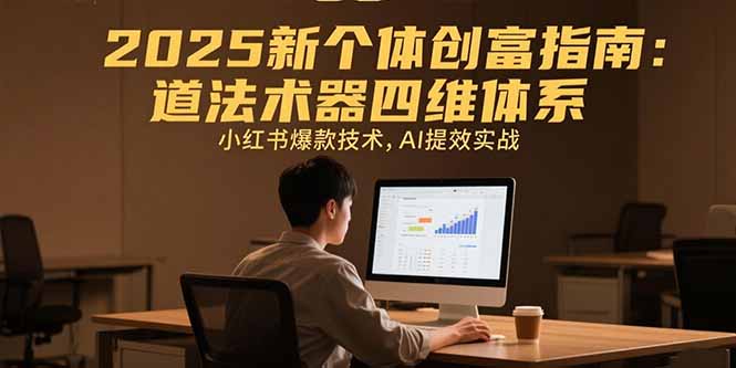 2025新个体创富指南:道法术器四维体系,小红书爆款技术,AI提效实战 2025新个体创富指南:道法术器四维体系,小红书爆款技术,AI提效实战