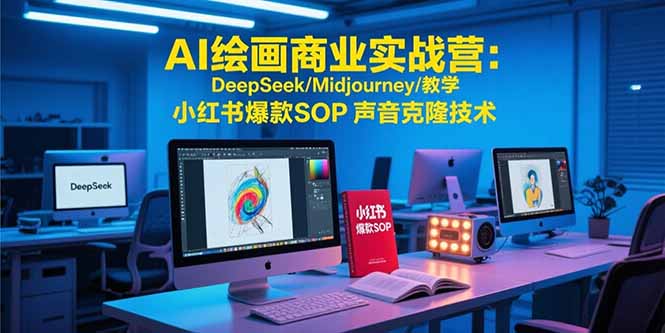 AI绘画商业实战营：DeepSeek/Midjourney/教学 小红书爆款SOP 声音克隆技术 - 技研社-技研社