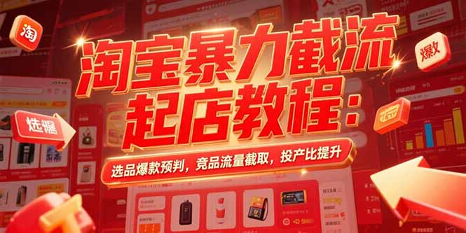淘宝暴力截流起店教程-技研社