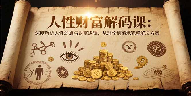 人性财富解码课6.0:深度解析人性弱点与财富逻辑,理论到落地完整解决方案 人性财富解码课6.0:深度解析人性弱点与财富逻辑,理论到落地完整解决方案