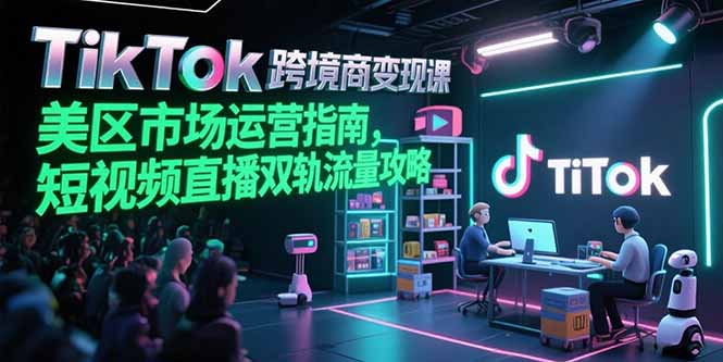 TikTok跨境电商变现课,美区市场运营指南,短视频直播双轨流量攻略 TikTok跨境电商变现课,美区市场运营指南,短视频直播双轨流量攻略