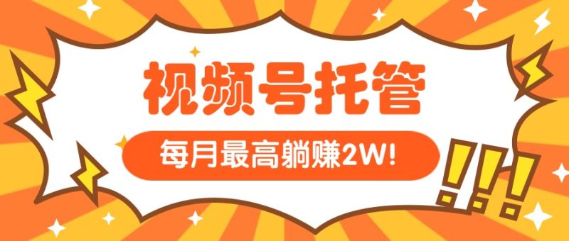 【视频号托管 】我提供视频,你每天5分钟复制发布,最高月入1W - 技研社-技研社