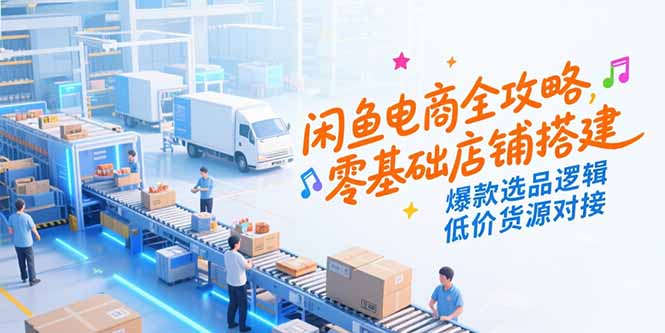 闲鱼电商全攻略：零基础店铺搭建，爆款选品逻辑-技研社