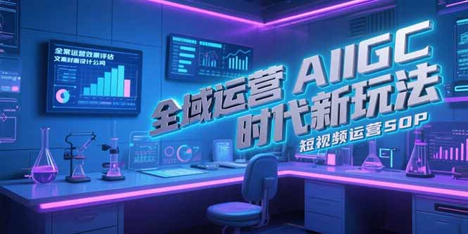 全域运营AIGC时代新玩法,文案封面设计公式,短视频运营SOP 全域运营AIGC时代新玩法,文案封面设计公式,短视频运营SOP