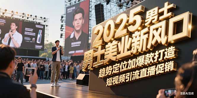 2025男士美业新风口,趋势定位加爆款打造,短视频引流直播促销 2025男士美业新风口,趋势定位加爆款打造,短视频引流直播促销