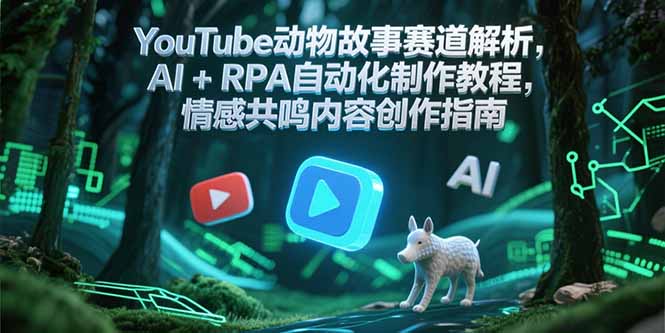 YouTube动物故事赛道解析，AI+RPA自动化制作教程，情感共鸣内容创作指南 - 技研社-技研社