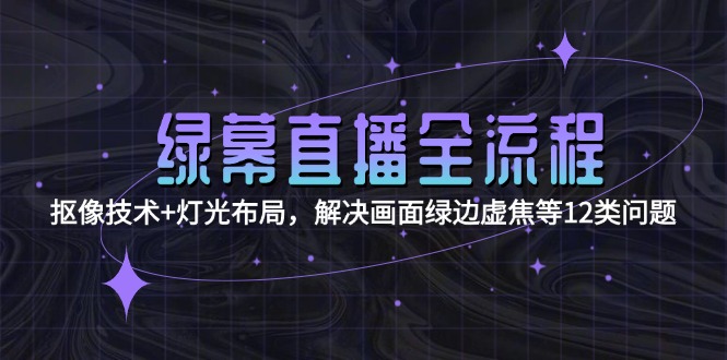 绿幕直播全流程:抠像技术+灯光布局,解决画面绿边虚焦等12类问题 绿幕直播全流程:抠像技术+灯光布局,解决画面绿边虚焦等12类问题