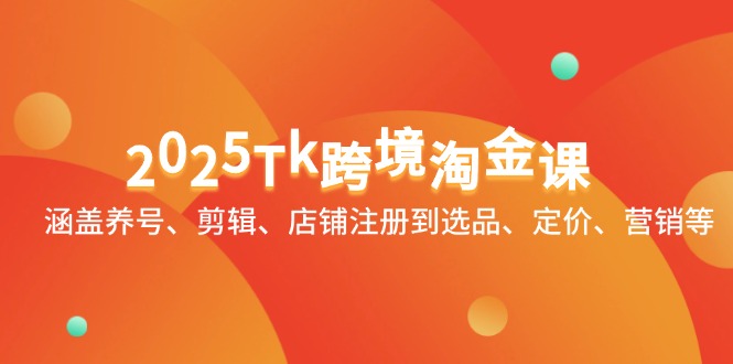 2025Tk跨境淘金课：涵盖养号、剪辑、店铺注册到选品、定价、营销等 - 技研社-技研社