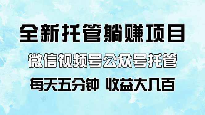 想搞全新托管躺赚项目?这份副业实操资料把路铺好了-技研社