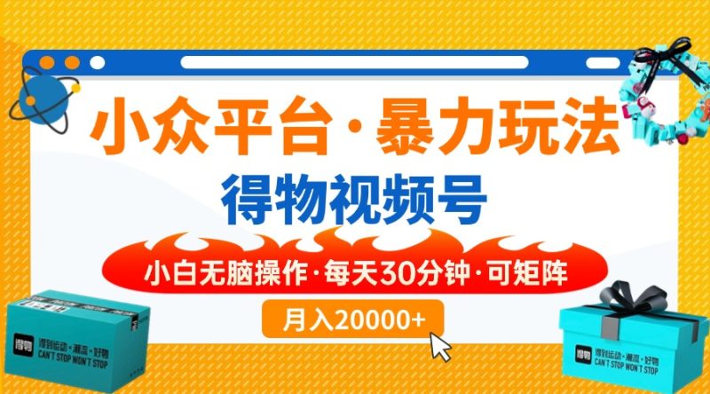小众平台暴力玩法，一键搬运爆款视频，可矩阵小白无脑操作，每天30分钟… - 技研社-技研社