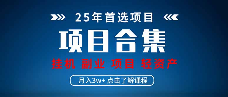 2025 实操项目合集 挂机类型 直播类型 轻资产创业类型 课程分享各项目… - 技研社-技研社