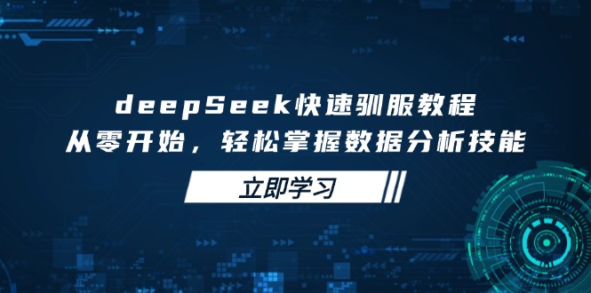deepSeek快速驯服教程:从零开始,数据分析技能-技研社