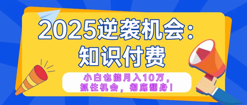 2025逆袭项目——知识付费,小白也能月入10万年入百万,抓住机会彻底翻… - 技研社-技研社